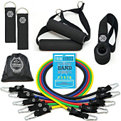 TRIBE Resistance Bands Set and Weights for Exercises I Exercise Bands for Men with Workout Bands, Handles, Door Anchor, Ankle Straps, Carry Bag, Exercise eBook I Resistance Training, Fitness Equipment