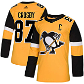 adidas Pittsburgh Penguins Sidney Crosby Authentic Alternate Pro Jersey (46/S) Yellow