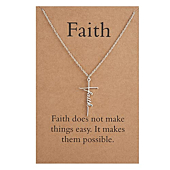 Gifts for Women, Faith Necklace Cross Necklace for Women Girls, Christian Gifts for Women,Religious Jewelry Necklace Gifts