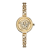 Versace Medusa Secret Collection Luxury Womens Watch Timepiece with a Gold Bracelet Featuring a IP Yellow Gold Case and Black Dial