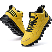 Joomra Boys Fashion Sneakers Size 6 Travel Leather School College Mid Basketball Tennis Autumn High Top Young Man Athletic Running Walking Shoes Yellow 39