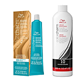 Wella ColorCharm Demi Permanent Hair Color, Adds Gloss & Color Richness, Gray Coverage, 8N Light Neutral Blonde + 10 Vol. Developer