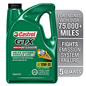 Castrol 03110 GTX High Mileage 10W-30 Motor Oil - 5 Quart