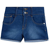 dollhouse Girls' Shorts – High Waisted Two Button Soft Stretch Denim Jeans Shorts (Size: 7-16), Size 10, Medium