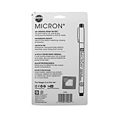Sakura Pigma 30062 Micron Blister Card Ink Pen Set, Black, Ass't Point Sizes 6CT Set