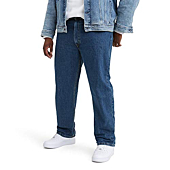 Levi's Men's 505 Regular Fit Jeans, Dark Stonewash, 36W x 29L