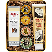 Burt's Bees Easter Basket Stuffers Gifts, 5 Body Care Products, Classics Set - Original Beeswax Lip Balm, Cuticle Cream, Hand Salve, Res-Q Ointment, Hand Repair Cream & Foot Cream, in Giftable Tin