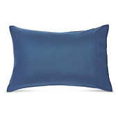 Amazon Basics 7-Piece Lightweight Microfiber Bed-In-A-Bag Comforter Bedding Set - Full/Queen, Royal Blue Calvin Stripe
