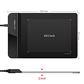 Drawing Tablet-XP-Pen G430S OSU Tablet Graphic Drawing Tablet with 8192 Levels Pressure Battery-Free Stylus, 4 x 3 inch Ultrathin Tablet for OSU Game, Online Teaching Compatible with Window/Mac