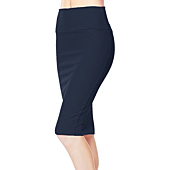 Urban CoCo Women's High Waist Stretch Bodycon Pencil Skirt (S, Navy Blue)