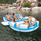 Intex 56299EP Splash 'N Chill Inflatable Island, 16.25 x 21 x 11.75 inches, Blue/White