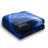 A Nice Night Blue 3 Pieces Comforter Set Galaxy Bedding Set Full Size with 2 Matching Pillows