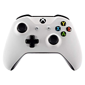 eXtremeRate Soft Touch Grip White Front Housing Shell Faceplate for Xbox One X S Controller Model 1708 - Controller NOT Included