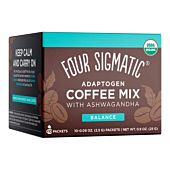 Organic Instant Coffee Powder by Four Sigmatic | Arabica Instant Coffee Singles with Adaptogens | Ashwagandha, Holy Basil, Eleuthero and Chaga for Stress Reduction and Immune Support | 10 Packets