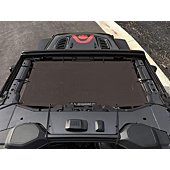 Alien Sunshade Jeep Wrangler JL & JLU (2018 - Current) – Front Mesh Sun Shade for Jeep JL Unlimited - Blocks UV, Wind, Noise - Bikini JLkini Top Cover for Sport, Sport S, Sahara, Rubicon (Chocolate)
