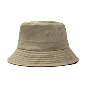CHOK.LIDS Cotton Bucket Hats Unisex Wide Brim Outdoor Summer Cap Hiking Beach Sports (Khaki)