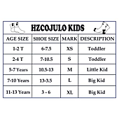 Hzcojulo Little Toddler Kids Boys Girls Fashion Cotton Socks -BA-6 Pairs,L/Shoe size 13-3.5/7-10Years