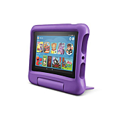 Fire 7 Kids tablet, 7" Display, ages 3-7, 16 GB, (2019 release), Purple Kid-Proof Case
