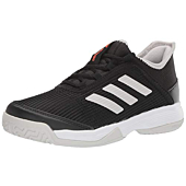 adidas Unisex-Kid's Adizero Club Tennis Shoe, Black/White/Grey, 11K M US Little Kid
