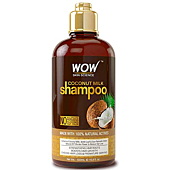 WOW Skin Science Natural Coconut Milk Shampoo - Hair Growrth Shampoo - Coconut Oil Milk Shampoo - Curly Hair Shampoo & Wavy Hair Shampoo for Men & Women - Hydrating Shampoo No Sulfates No Parabens