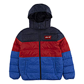 Levi's Boys' Big Puffer Jackets, Red/Blue/Navy, S