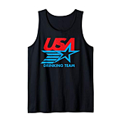 USA Drinking Team 4th of July Funny Independence Day Drunk Tank Top