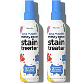 Miss Mouth's HATE STAINS CO Stain Remover for Clothes - 4oz 2 Pack of Newborn & Baby Essentials Messy Eater Stain Treater Spray - No Dry Cleaning Food, Grease, Coffee Off Laundry, Underwear, Fabric