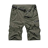 Jessie Kidden Mens Outdoor Casual Elastic Waist Lightweight Water Resistant Quick Dry Fishing Hiking Shorts (6222 Grey 36)