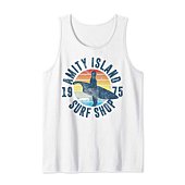Jaws Amity Island Surf Shop 1975 Retro Logo Tank Top