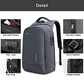 VGOAL Laptop Backpack 17.3 inch with TSA Lock and USB Charging Port Flight Approved Carry on Business Backpack Anti Theft Lightweight Traveling Backpack Water Resistant College Rucksack Computer Bag for Men and Women
