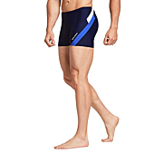 BALEAF Men's Swim Briefs Square Leg Quick Dry Athletic Training Swim Jammers Navy Blue/White M