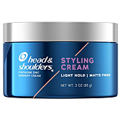 Head & Shoulders Anti-Dandruff Styling Hair Cream for Men, Light Hold, Matte Finish, 3 Oz