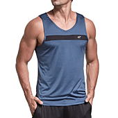 EZRUN Men's Tank Tops Quick Dry Athletic Training Workout Shirts for Gym Fitness Bodybuilding Running Jogging Training(Black,s)