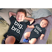 Big bro Little bro Shirts Big Brother Little Brother Shirt Lil Boys Matching Outfits (Charcoal Black, Kids (6Y) / Baby (3-6M))