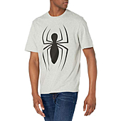 Amazon Essentials Disney Star Wars Men's Regular-Fit Crewneck T-Shirts, Pack of 2, Marvel Spider-Man, Small