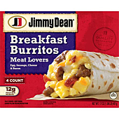 Jimmy Dean® Meat Lovers Breakfast Burritos 17 Oz, 4 Count