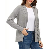 Womens Casual Oversized Blazer Casual and Work Jacket(XL, Grey)