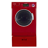 Equator Merlot All-in-one Compact Combo Washer Dryer with Pedestal Storage Drawer