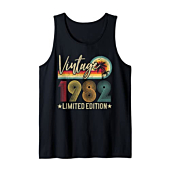 Limited Edition 1982 40th Birthday 40 Years Old Gag Gift Tank Top