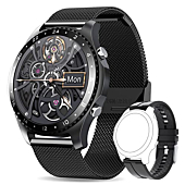 Smart Watches for Men (Dial/Receive Calls, 100+ Faces), Fitness Smartwatch with Voice Assistant, Sleep Tracker, App Message Reminder, Music Control, IP67 Waterproof Smart Watch for Android and iPhone