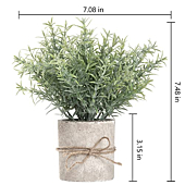 Joyhalo 4 Pack Artificial Potted Plants Faux Eucalyptus & Rosemary Greenery in Pots Small Houseplants for Indoor Tabletop Decor