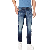 Buffalo David Bitton Men's Slim Ash Jeans, Light Medium Indigo, 42W x 30L