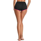 CADMUS Women's Workout Yoga Gym Shorts,1301,Black (Rose),X-Small