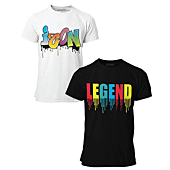 BROOKLYN VERTICAL 2-Pack Boys Short Sleeve Crew Neck T-Shirt with Chest Print | Soft Cotton Graphic Tees Sizes 6-20 (Combo A, S)