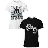 BROOKLYN VERTICAL 2-Pack Boys Short Sleeve Crew Neck T-Shirt with Chest Print | Soft Cotton Graphic Tees Sizes 6-20 (Combo E, XL)