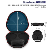 DECADE Hard Carrying Case for Apple Airpods MAX with with Room for Smart Case and Accessories