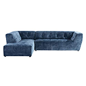 Acanva Luxury Mid-Century Velvet Tufted Low Back Sofa Set