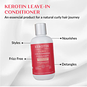 Kerotin Leave-in Conditioner - Curl and Wavy Hair - Detangler, Moisturizing and Anti-Frizz . Curly Girl Method Approved Cream with Argan Oil and NaturalButter. Free of Sulfate and Artificial Fragrances.