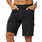 MIER Men's Quick Dry Hiking Shorts Lightweight Cargo Shorts with 6 Pockets, Stretchy, Water Resistant