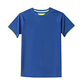 DaniChins Boys Loose Athletic Short-Sleeve Shirt and Active Mesh Shorts Set ( H. Blue, 14)